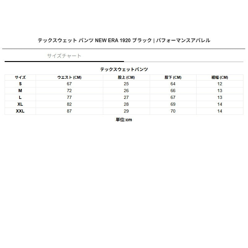 ニューエラ ロングパンツ メンズ 1920 ブラック グレー 14674788B