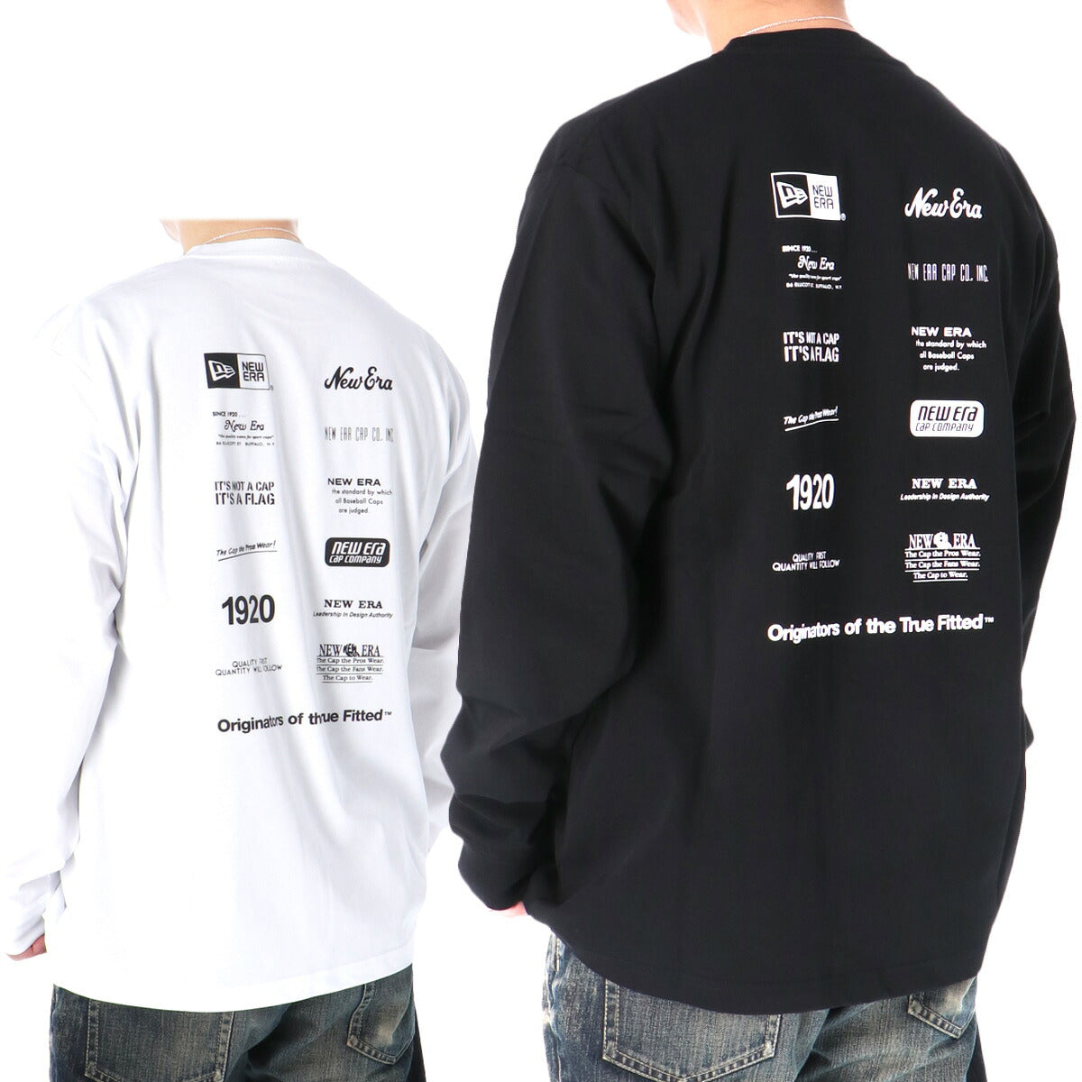 ニューエラ Tシャツ メンズ Archive Mix Logo ブラック ホワイト 14682701T