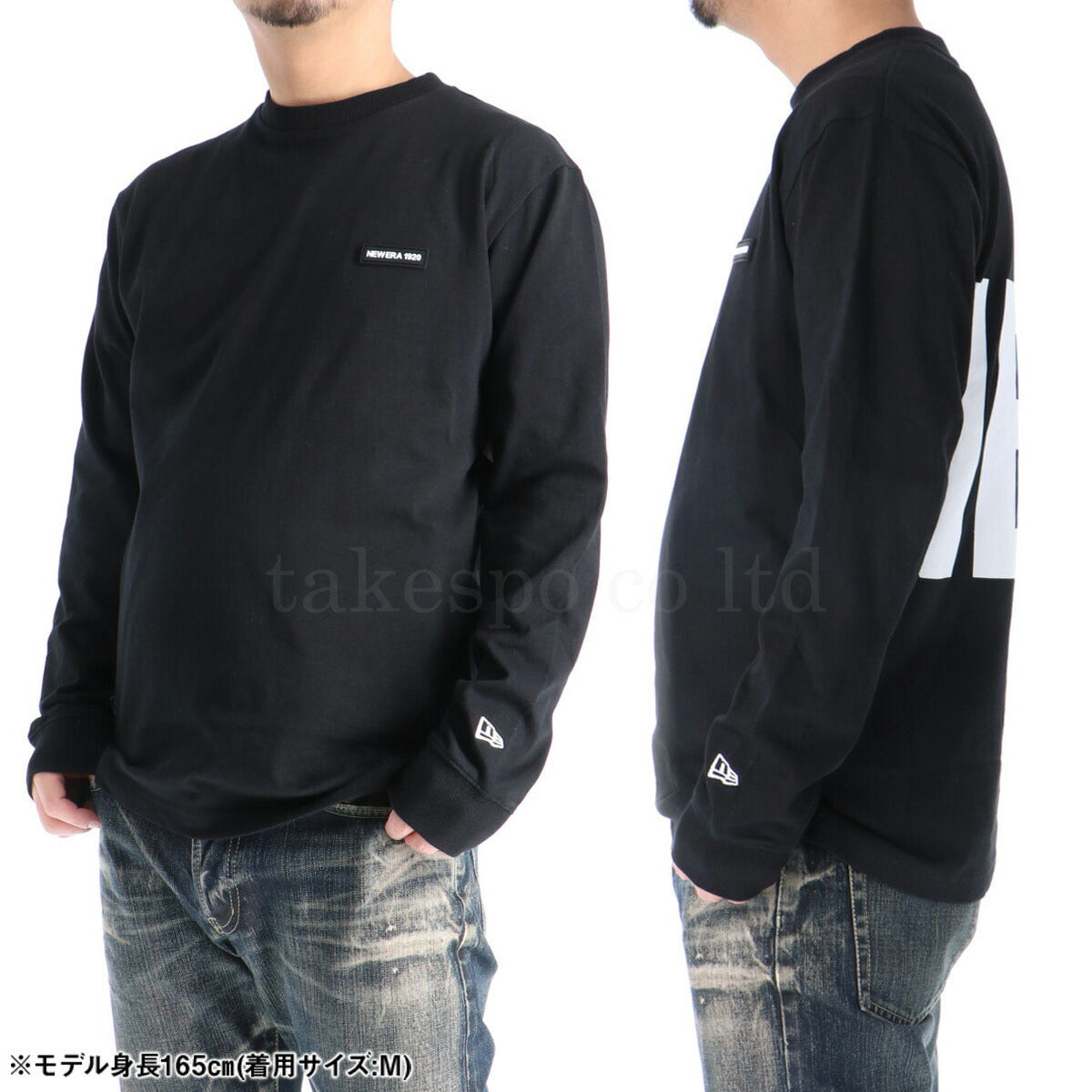 ニューエラ Tシャツ メンズ ZOOM UP LOGO ブラック ホワイト 14682703T