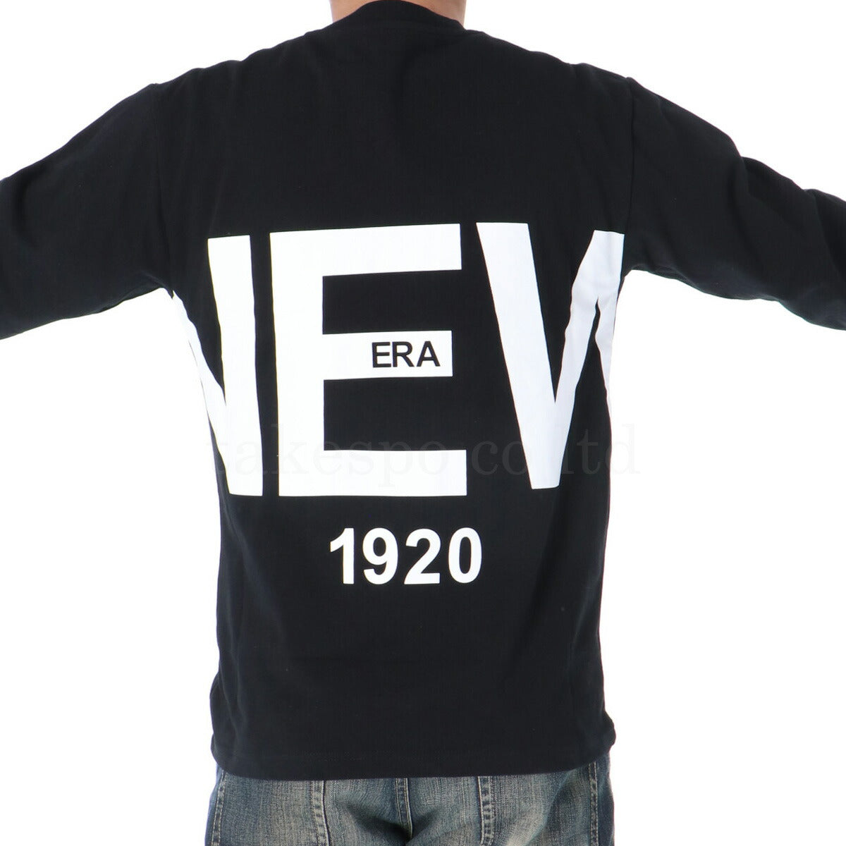 ニューエラ Tシャツ メンズ ZOOM UP LOGO ブラック ホワイト 14682703T