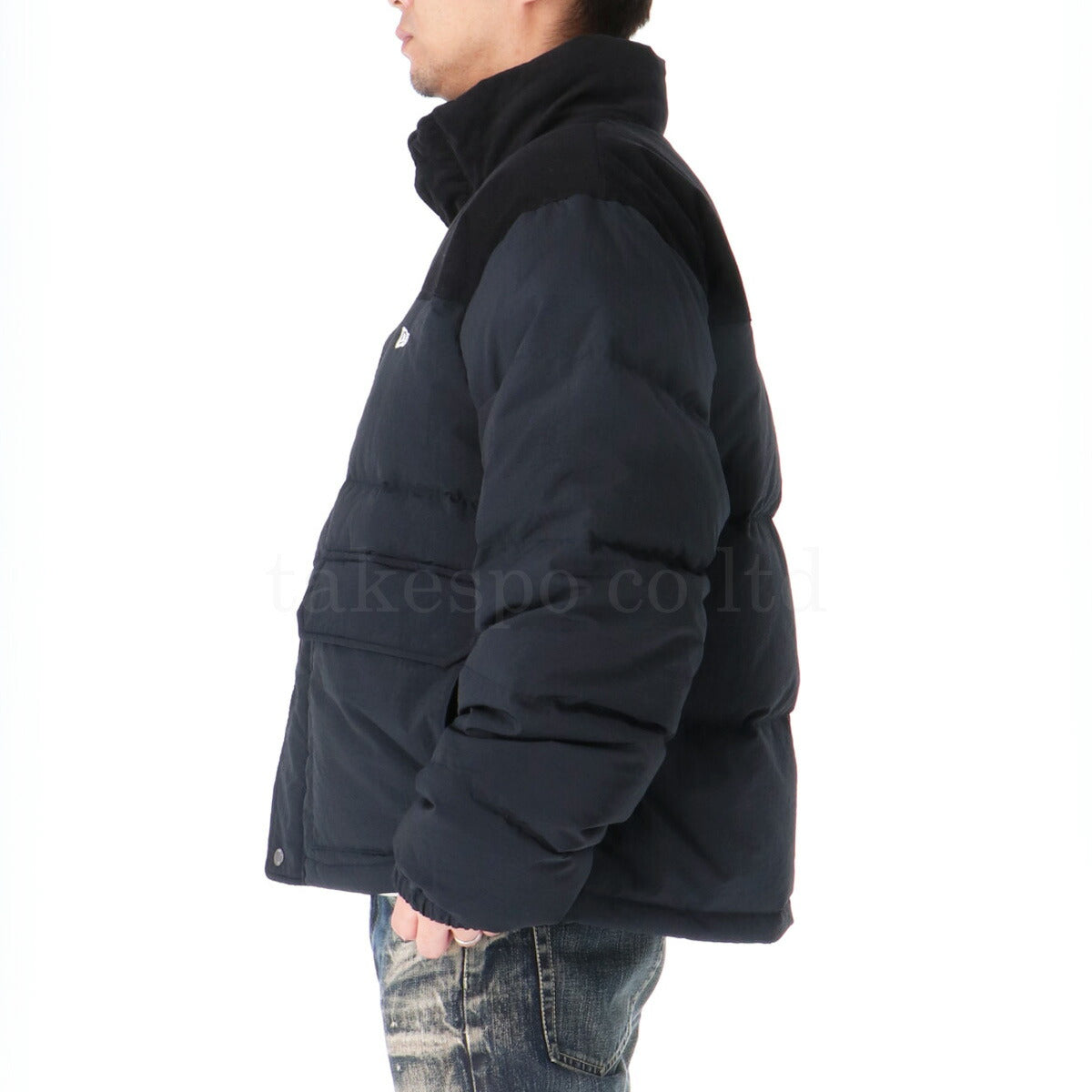 ニューエラ ダウンジャケット メンズ コンビ ネイビー ブラック 14682726T