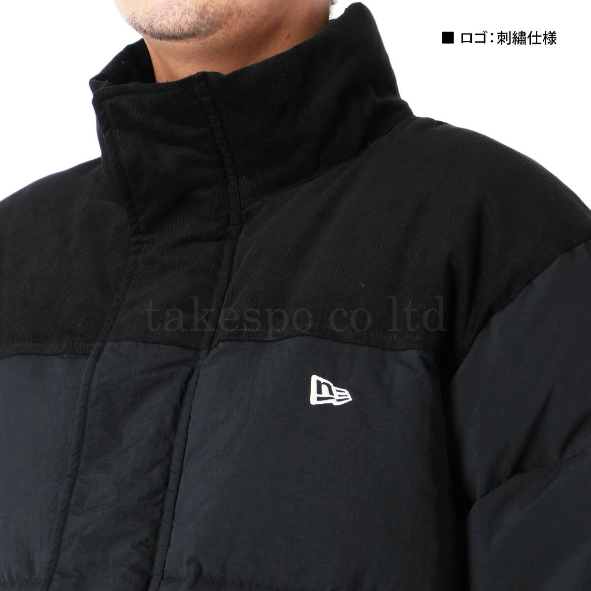 ニューエラ ダウンジャケット メンズ コンビ ネイビー ブラック 14682726T