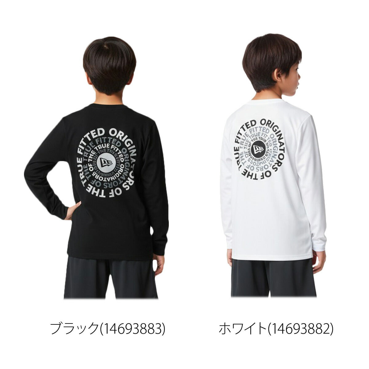 ニューエラ Tシャツ ジュニア Circle OOTTF キッズコレクション ブラック ホワイト 14693883T