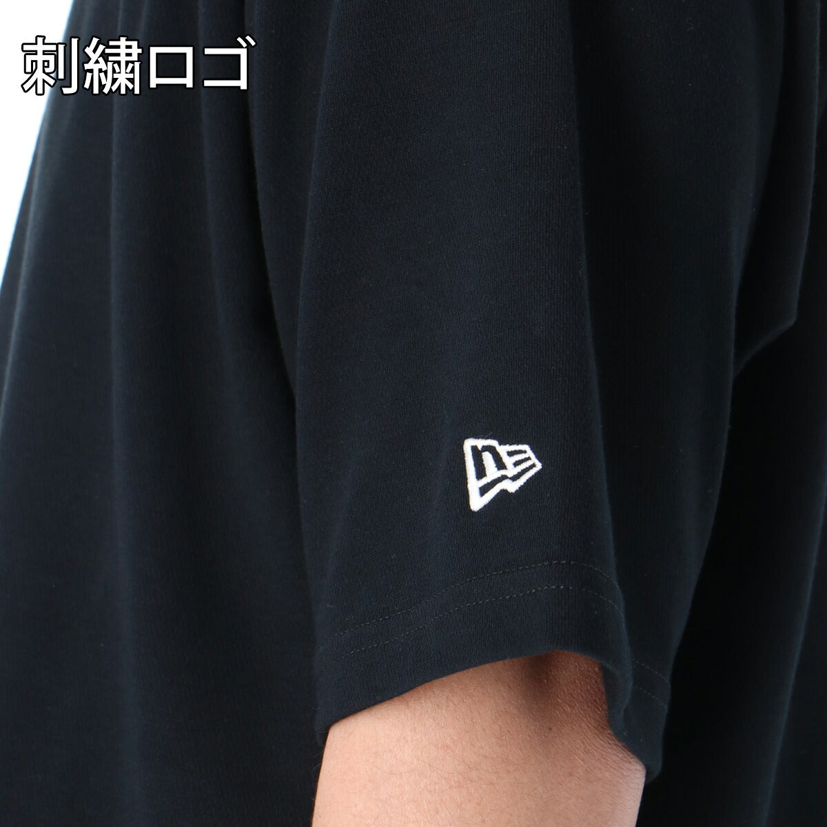 ニューエラ 半袖 吸汗 速乾 Tシャツ メンズ ブランド NEW ERA 吸水 ドライ バックプリント付き 黒 白 綿混 14744536T ブラック ホワイト 大きいサイズ 有 スポーツウェア トレーニングウェア