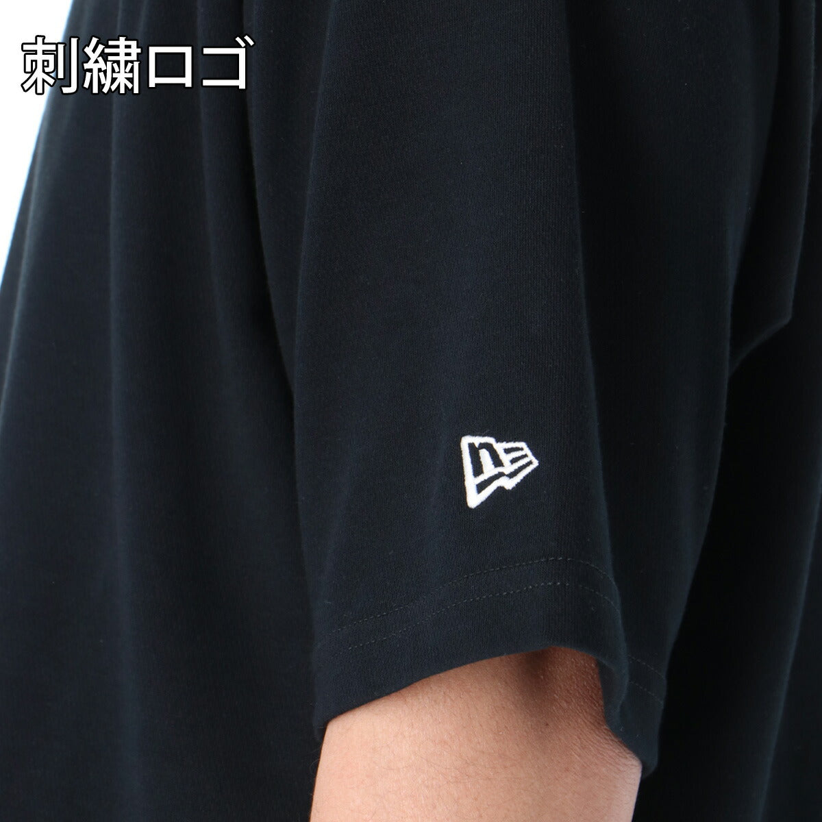 ニューエラ 半袖 吸汗 速乾 Tシャツ メンズ ブランド NEW ERA 吸水 ドライ バックプリント付き 黒 白 綿混 14744536T ブラック ホワイト 大きいサイズ 有 スポーツウェア トレーニングウェア
