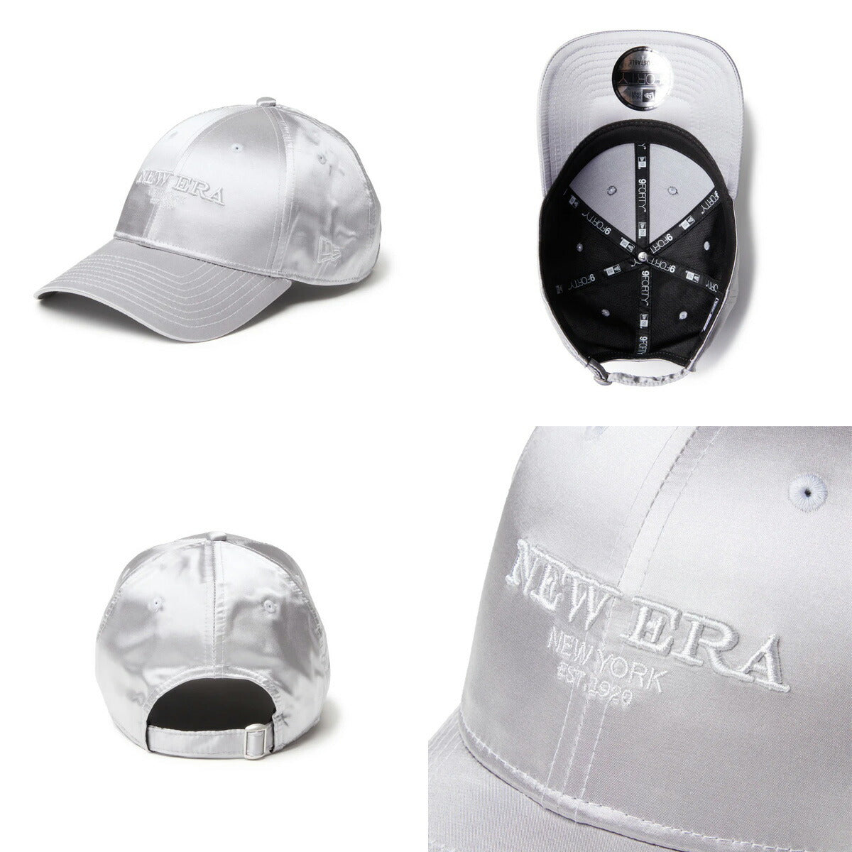 ニューエラ メンズ レディース シルバー カーキグリーン ブラック ネイビー ブランド 帽子 サテン 黒 NEW ERA 14744842H スポーツ おしゃれ