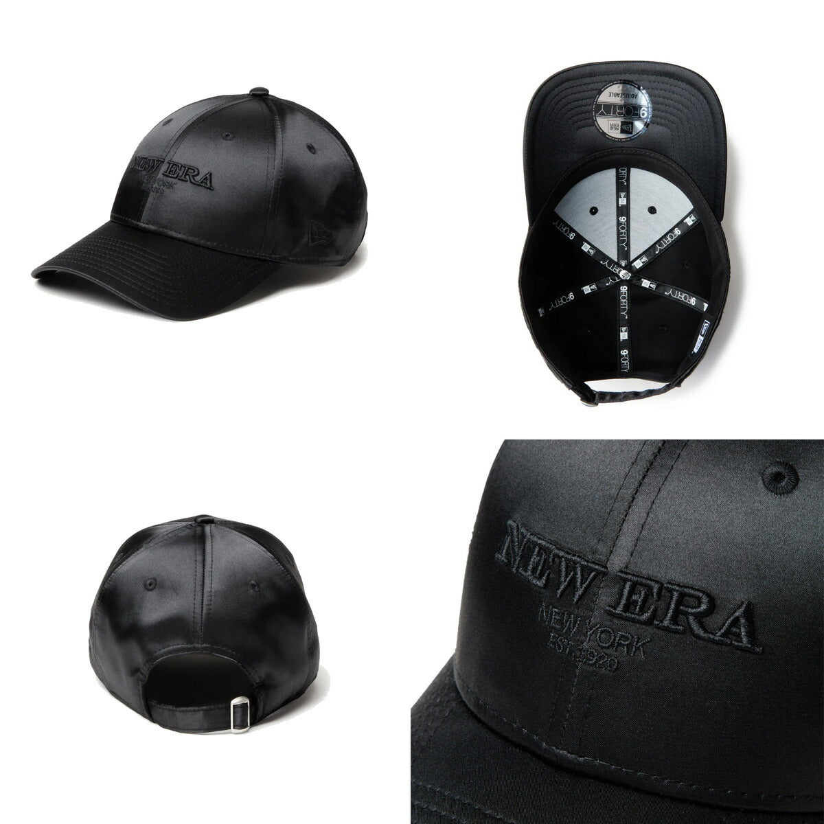 ニューエラ メンズ レディース シルバー カーキグリーン ブラック ネイビー ブランド 帽子 サテン 黒 NEW ERA 14744842H スポーツ おしゃれ