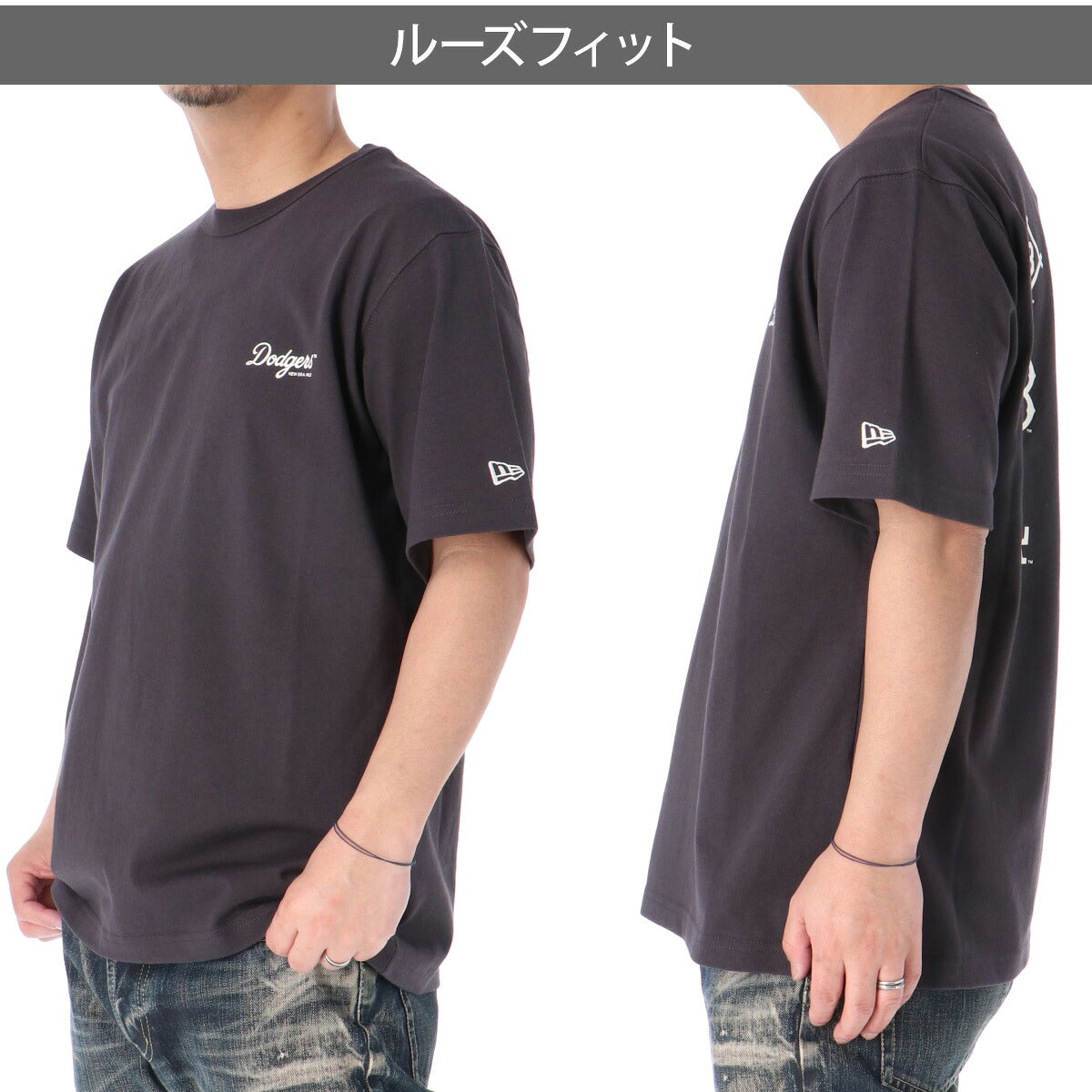 ニューエラ Tシャツ メンズ MLB ブラック ホワイト 14856631T