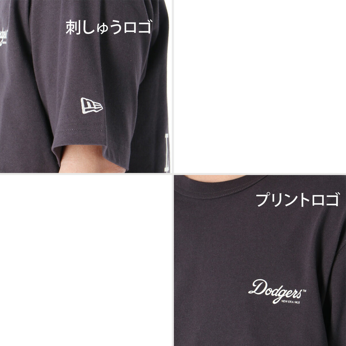 ニューエラ Tシャツ メンズ MLB ブラック ホワイト 14856631T