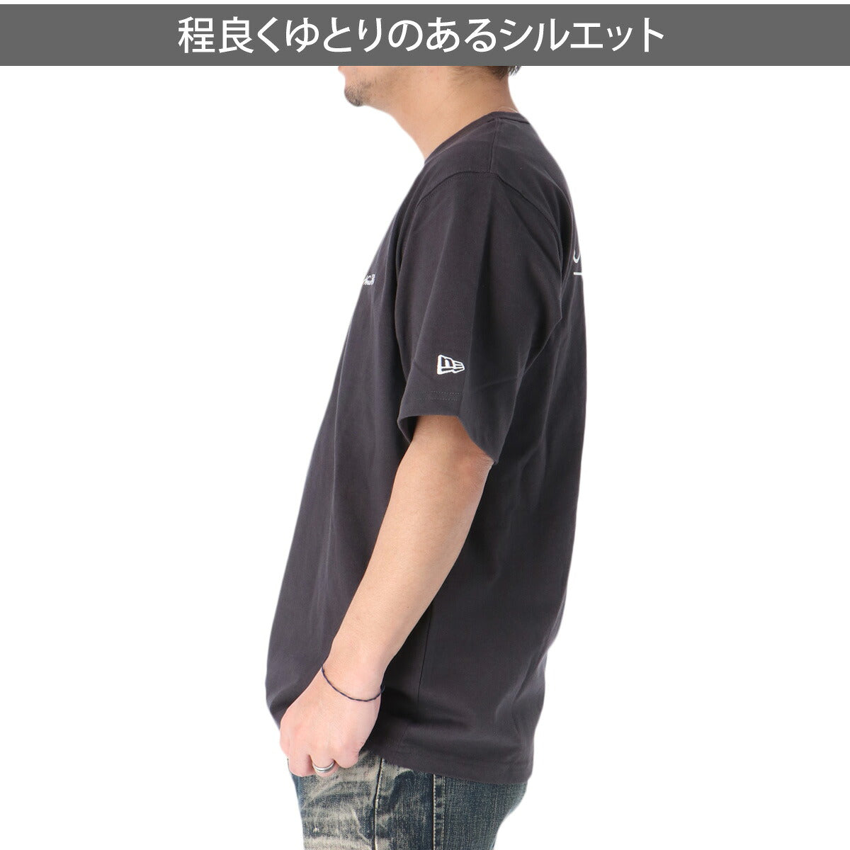 ニューエラ Tシャツ メンズ グレー ホワイト 14856633T