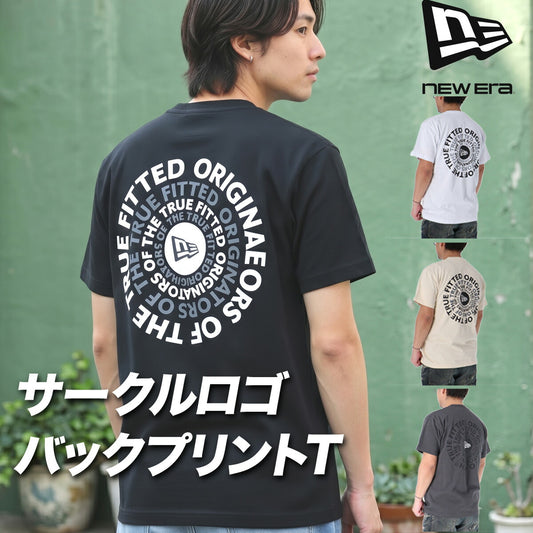 ニューエラ Tシャツ メンズ サークルロゴ ブラック ホワイト ベージュ グレー 14856718T