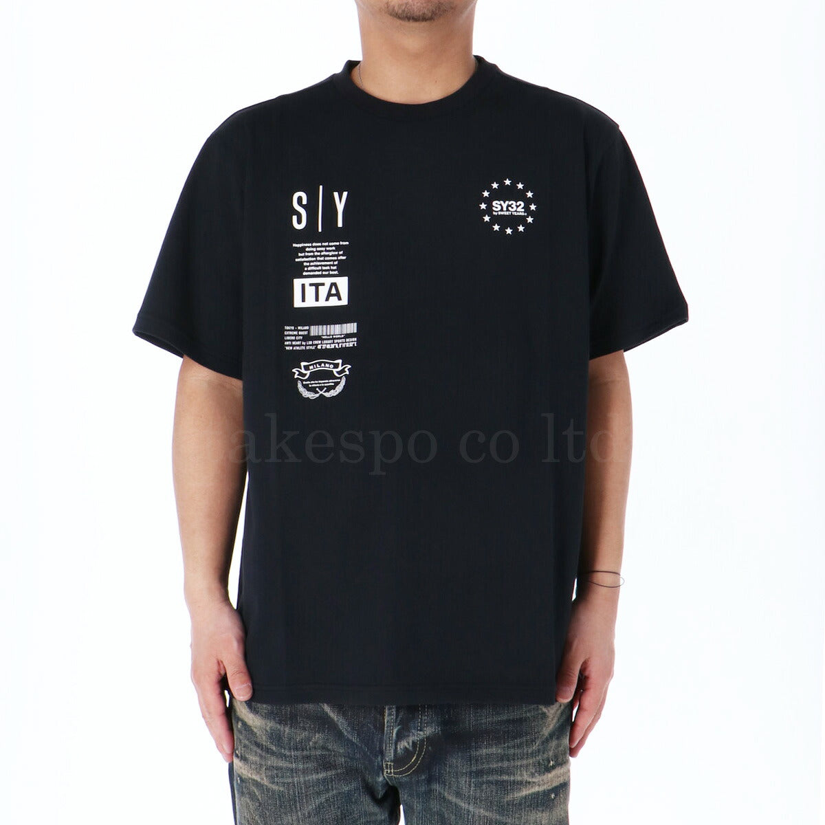 エスワイサーティトゥバイスィートイヤーズ Tシャツ メンズ マルチロゴ ブラック ホワイト 15050