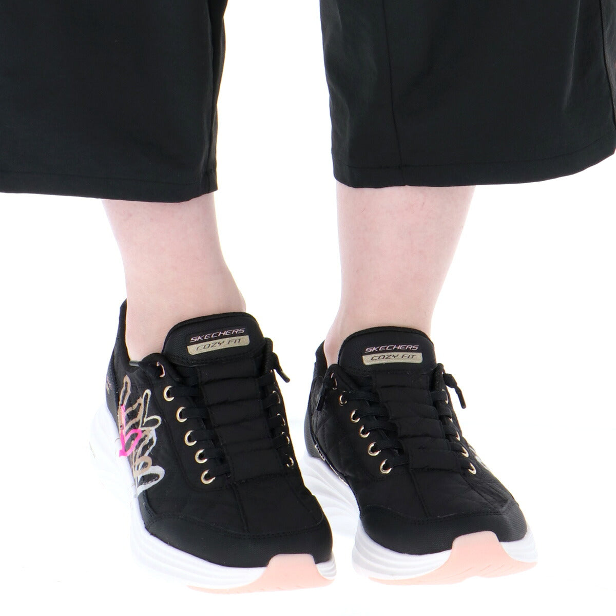 スケッチャーズ スリップインズ ジェームズ コージーフィット シューズ レディース ブランド スニーカー SKECHERS スリッポン 靴 くつ 手を使わず履ける 履きやすい ハンズフリー ゴムひも ローカット