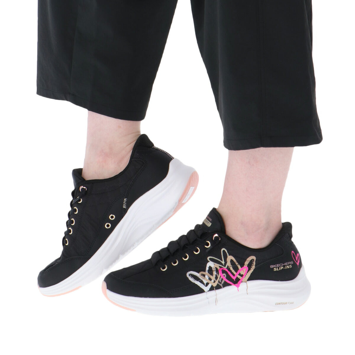 スケッチャーズ スリップインズ ジェームズ コージーフィット シューズ レディース ブランド スニーカー SKECHERS スリッポン 靴 くつ 手を使わず履ける 履きやすい ハンズフリー ゴムひも ローカット