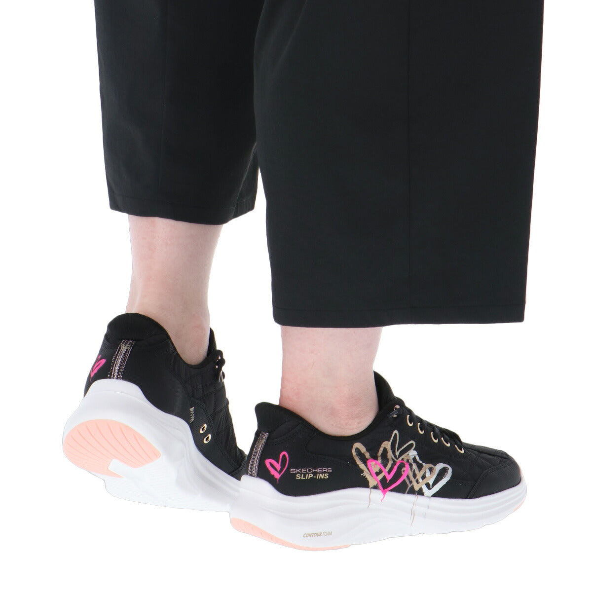 スケッチャーズ スリップインズ ジェームズ コージーフィット シューズ レディース ブランド スニーカー SKECHERS スリッポン 靴 くつ 手を使わず履ける 履きやすい ハンズフリー ゴムひも ローカット