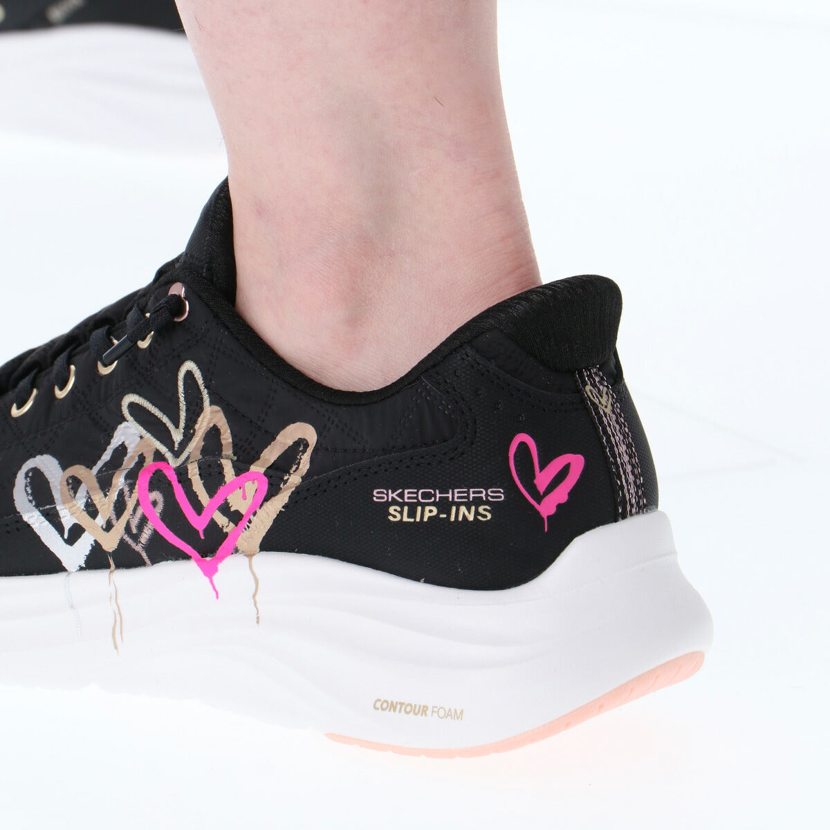 スケッチャーズ スリップインズ ジェームズ コージーフィット シューズ レディース ブランド スニーカー SKECHERS スリッポン 靴 くつ 手を使わず履ける 履きやすい ハンズフリー ゴムひも ローカット