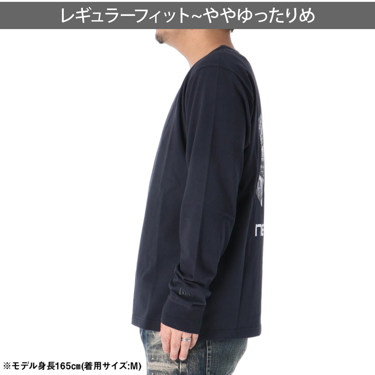 ロンT 長袖Tシャツ メンズ ブランド ニューエラ スポーツ Tシャツ ロンティー ロングTシャツ 長袖 NEW ERA ニューヨークヤンキース NY バックプリント付き クルーネック MLB 大リーグ コットン100% 綿100%