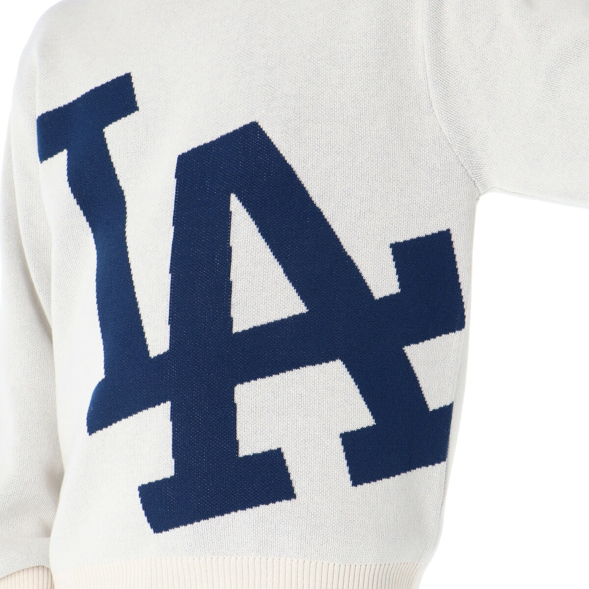 ニューエラ ロサンゼルスドジャース セーター メンズ ブランド NEW ERA ゴルフ ビッグロゴ LA MLB 大リーグ ニット クルーネク 長袖 15129485T ホワイト 大きいサイズ 有 スポーツウェア トレーニングウェア