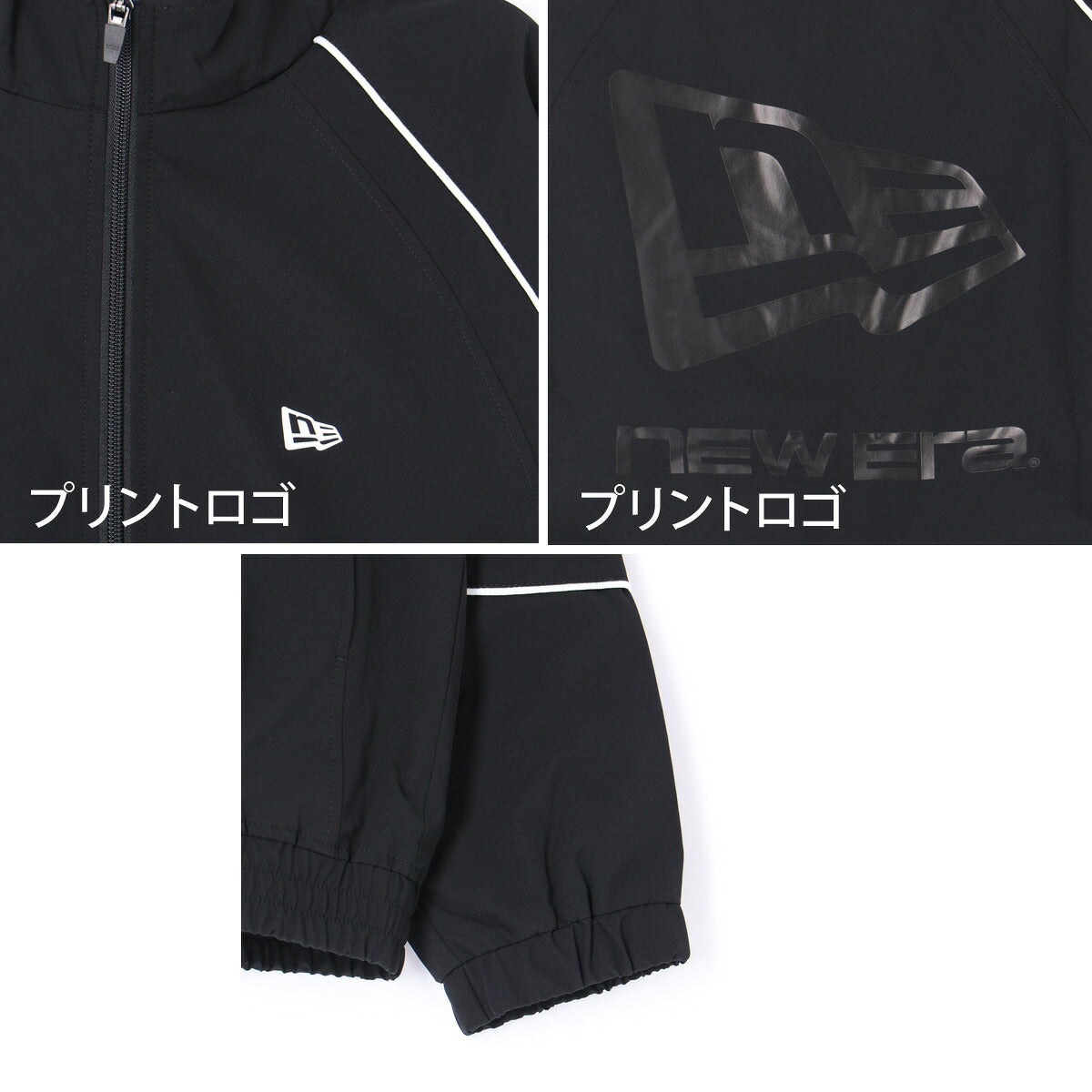 ニューエラ ボックスロゴ ウインドブレーカー 上下 セットアップ ジュニア ブランド NEW ERA 黒 バックプリント はっ水 撥水 15135388S ブラック 新作 上下セット 男 女の子 キッズ スポーツウェア