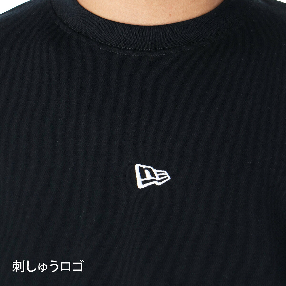 ロンT 長袖Tシャツ メンズ ブランド ニューエラ ドライ 速乾 スポーツ Tシャツ ロンティー ロングTシャツ 長袖 吸汗 吸水 NEW ERA ボックスロゴ バックプリント付き ビッグロゴ 黒 綿混