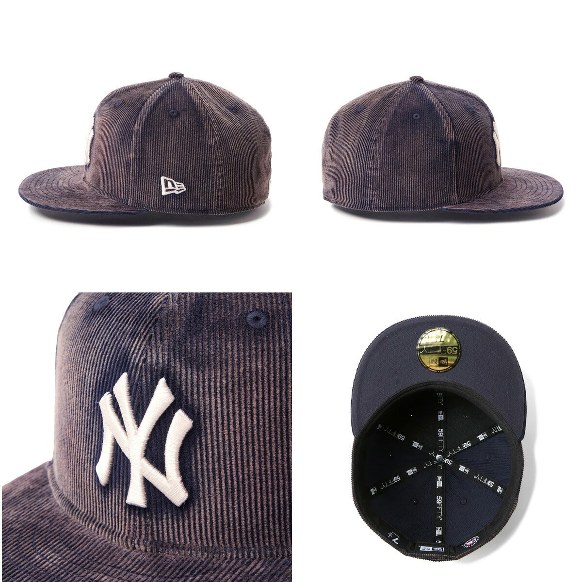 ニューエラ キャップ メンズ レディース ネイビー ブランド 帽子 ニューヨーク・ヤンキース MLB コーデュロイ NEW ERA 15137362H スポーツ おしゃれ