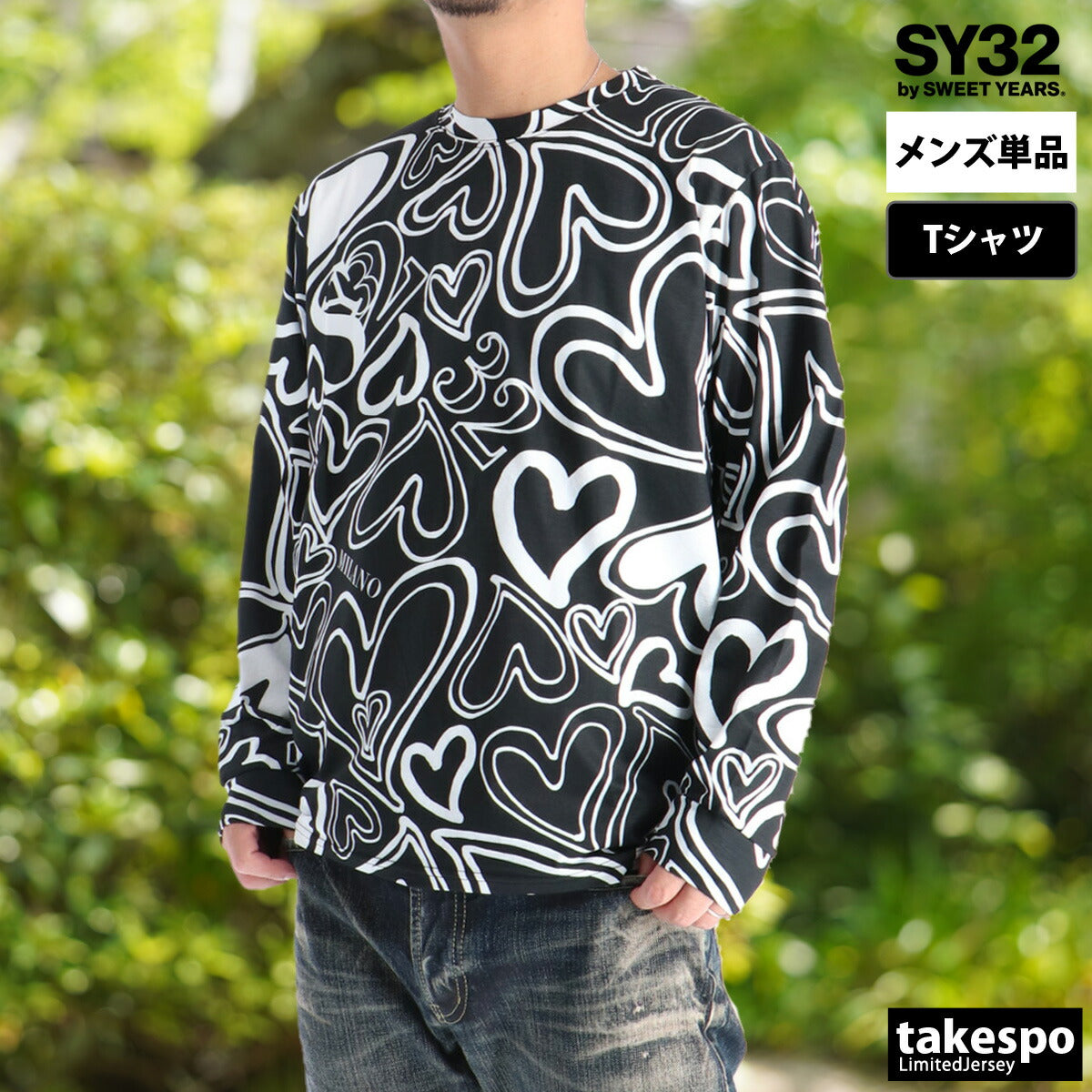 エスワイサーティトゥバイスィートイヤーズ Tシャツ メンズ ブラック ホワイト 15508
