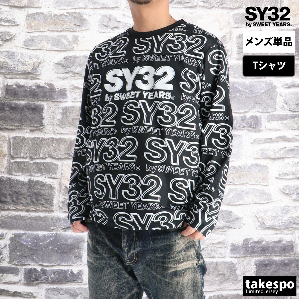エスワイサーティトゥバイスィートイヤーズ Tシャツ メンズ ブラック ホワイト 15508