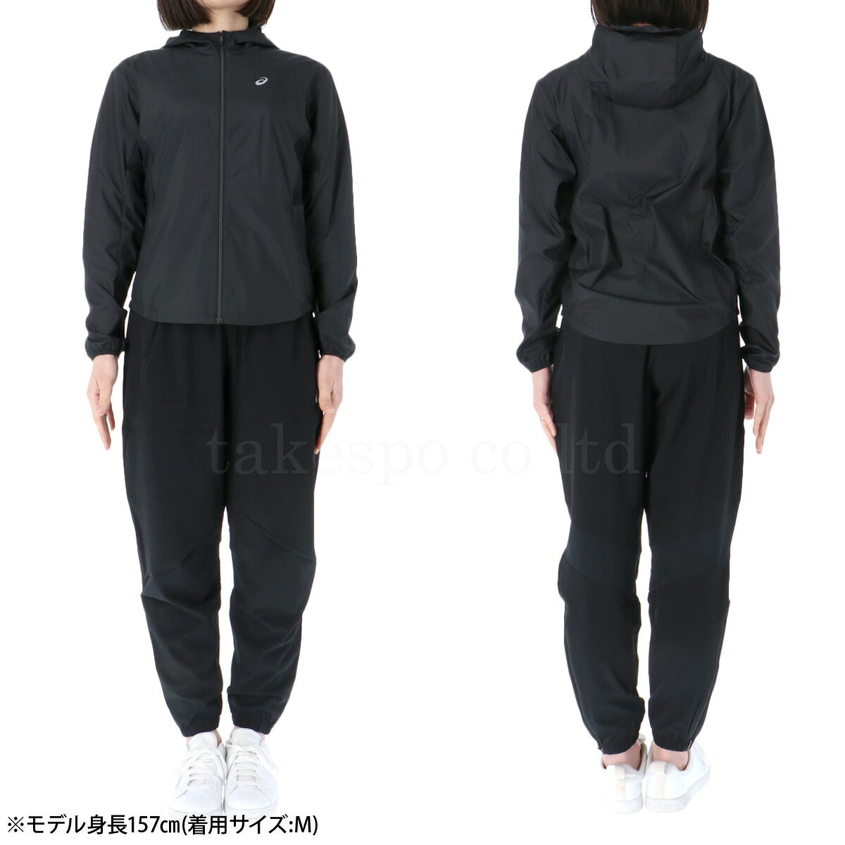 アシックス ウインドブレーカー 上下 レディース ASICS SILVER ブラック ピンク 2012D232
