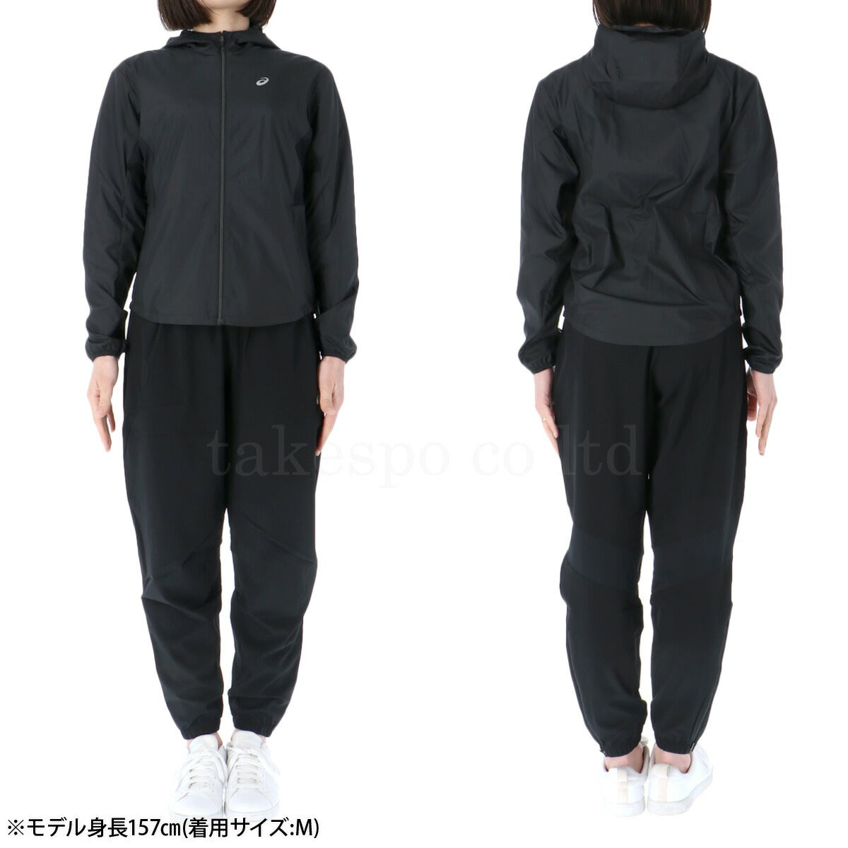 アシックス ウインドブレーカー 上下 レディース ASICS SILVER ブラック ピンク 2012D232