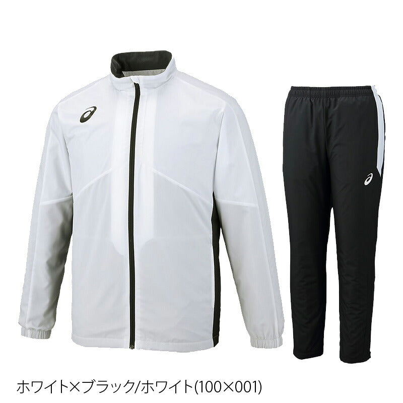 アシックス ウインドブレーカー 上下 メンズ ブラック ホワイト ネイビー ブルー レッド 2031A235
