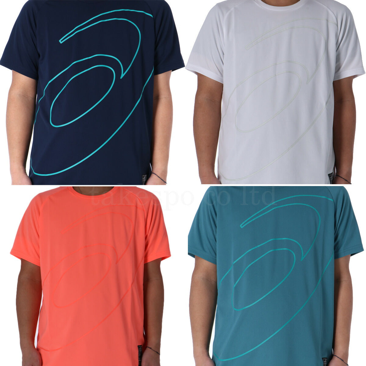 アシックス Tシャツ メンズ アシックススパイラル ブラック ネイビー ホワイト グリーン オレンジ 2031E996