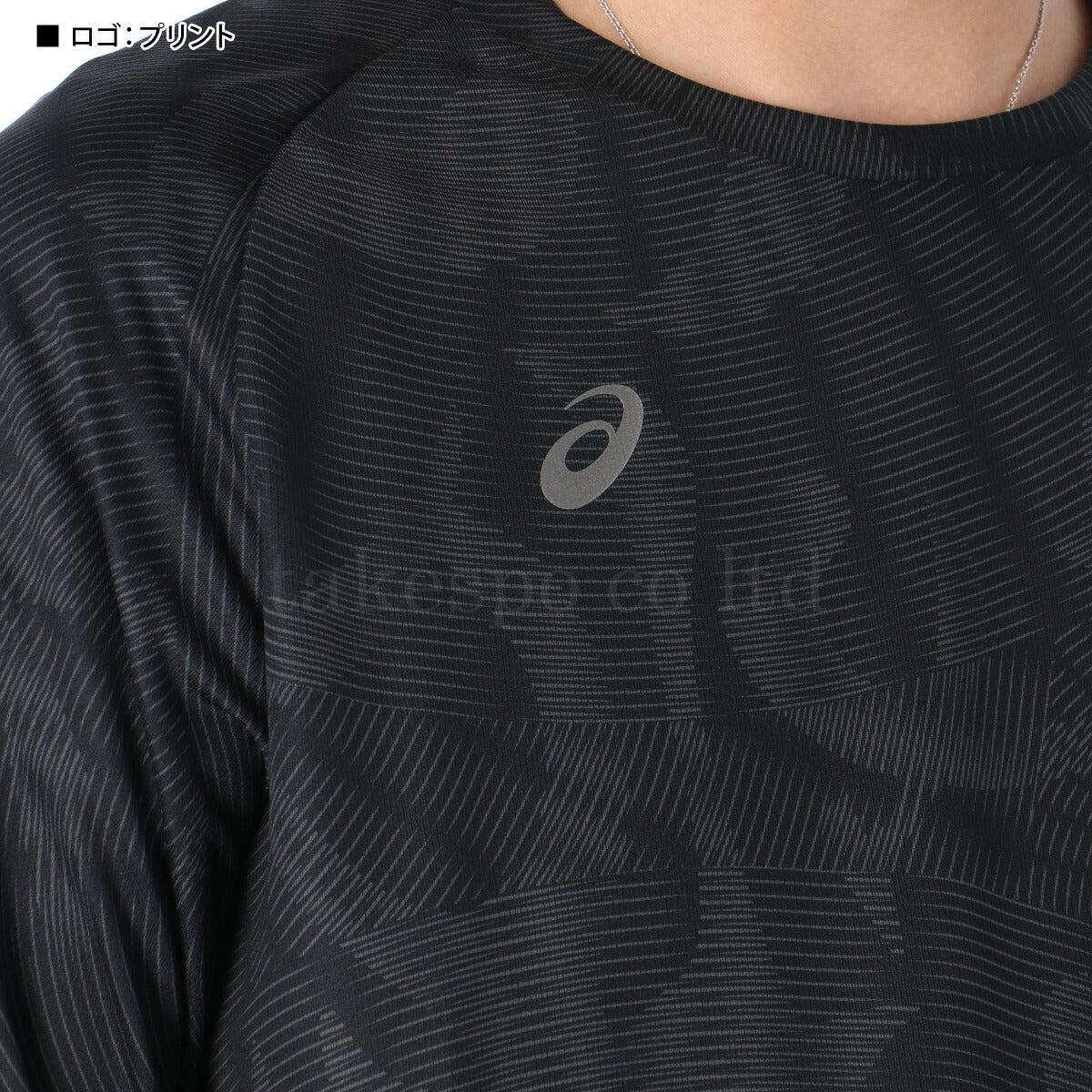 アシックス Tシャツ メンズ グラフィック ブラック ホワイト ネイビー ブルー 2031F162