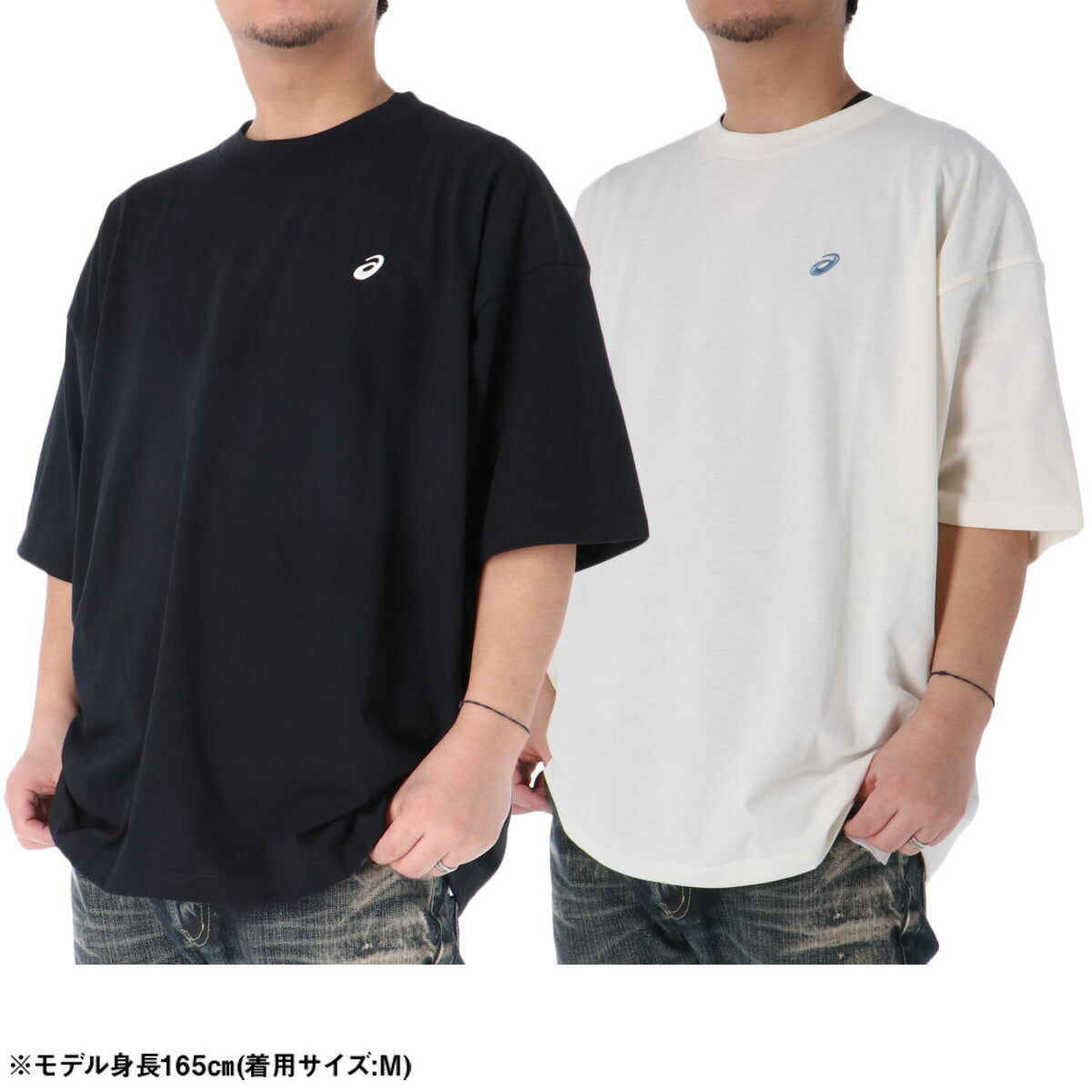 アシックス Tシャツ メンズ ブラック ホワイト 2031F322