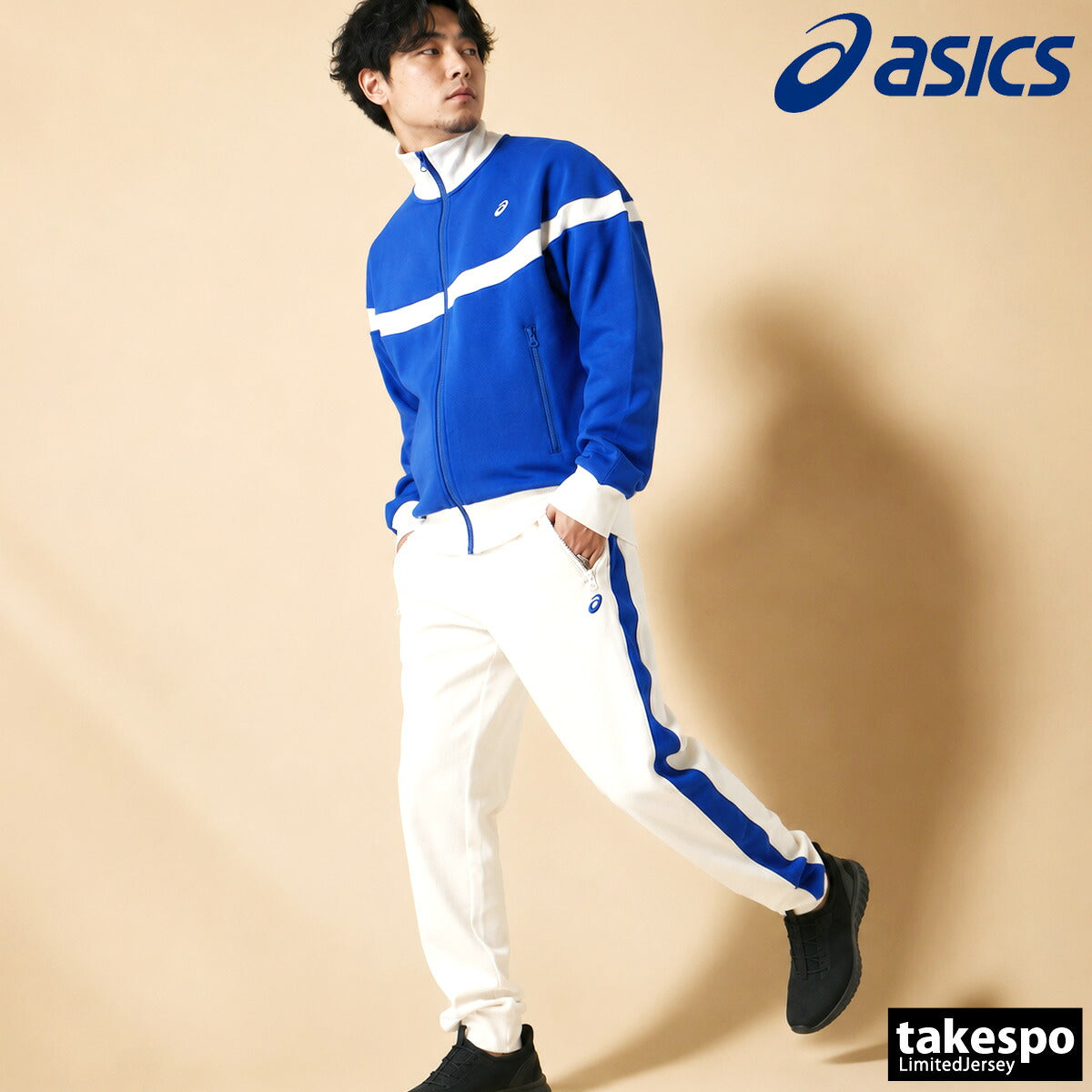 アシックス ジャージ上下 ジャージ 上下 セットアップ メンズ ブランド asics フルジップ 2033B999 ブルー ブラック 上下セット 大きいサイズ 有 スポーツウェア トレーニングウェア スポーツ