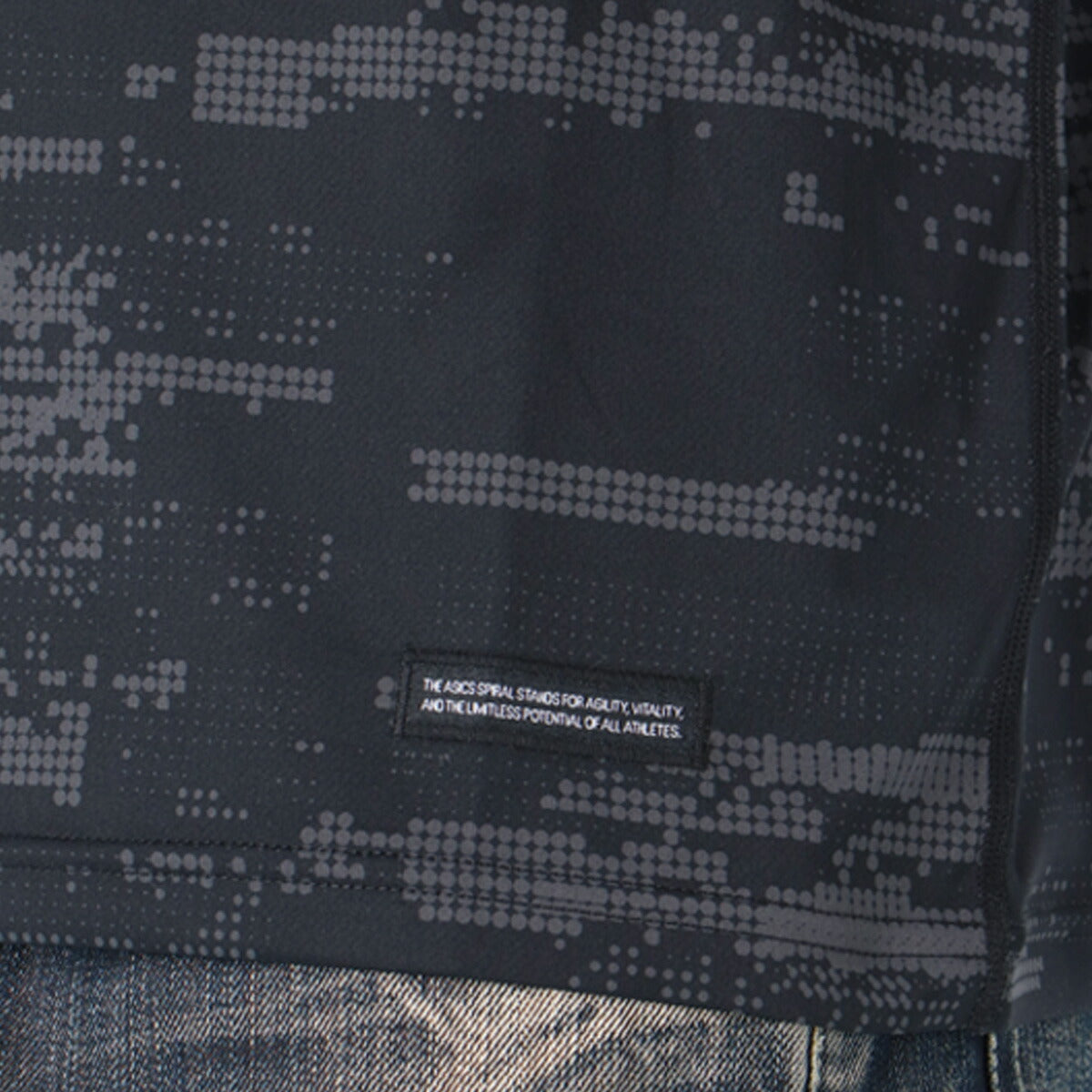 アシックス Tシャツ メンズ ブラック ホワイト ブルー 2033C035