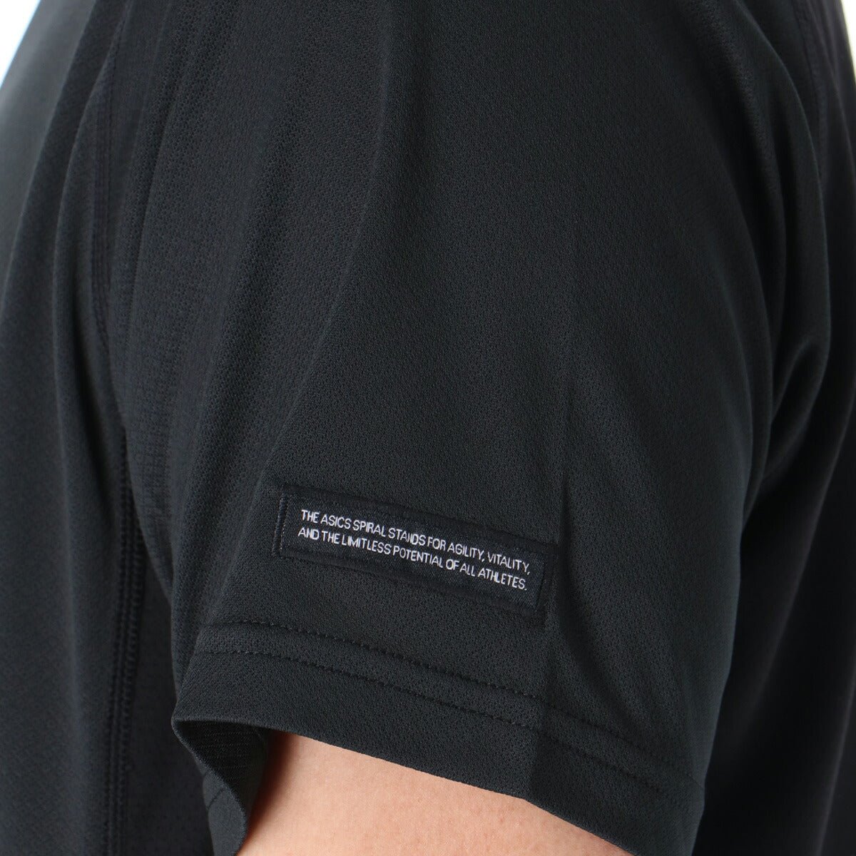 アシックス 半袖 吸汗 速乾 Tシャツ メンズ ブランド asics 吸水 ドライ 接触涼感 グラフィック 黒 白 冷感 涼しい 2033C040 大きいサイズ 有 プラクティスシャツ プラシャツ スポーツウェア トレーニングウェア スポーツ おしゃれ - 【公式】限定ジャージのタケスポ（Limited jersey takespo）