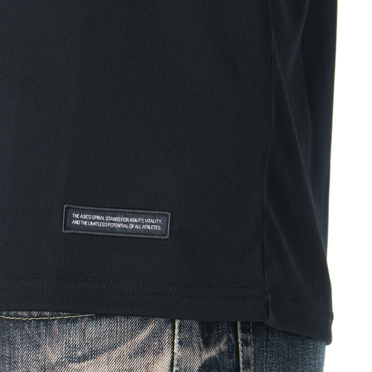 アシックス Tシャツ メンズ ブラック ホワイト 2033C043