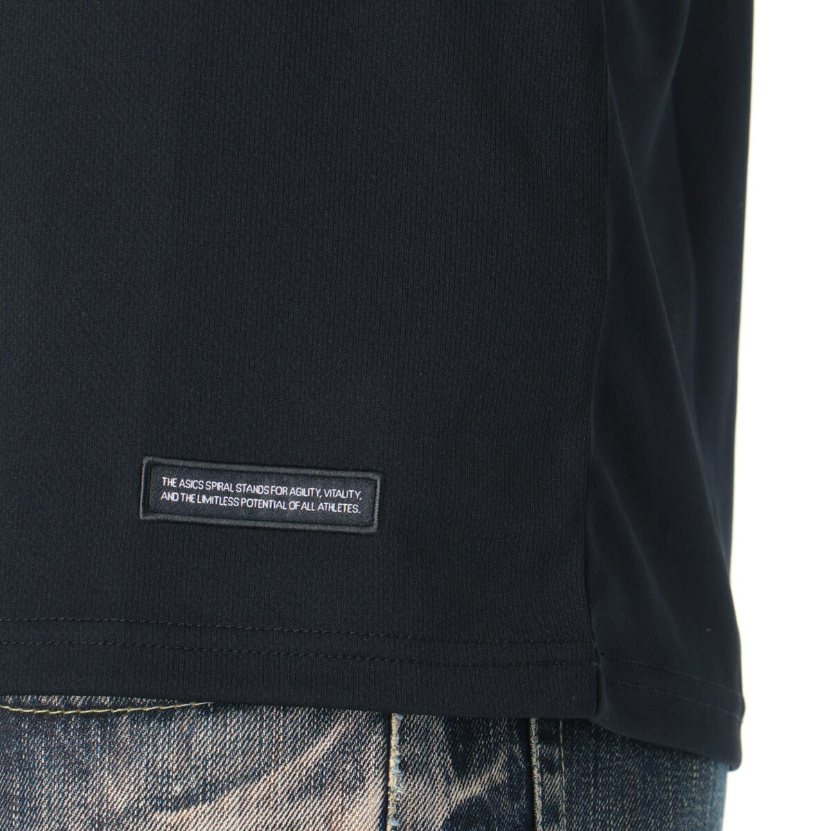 アシックス Tシャツ メンズ ブラック ホワイト 2033C043