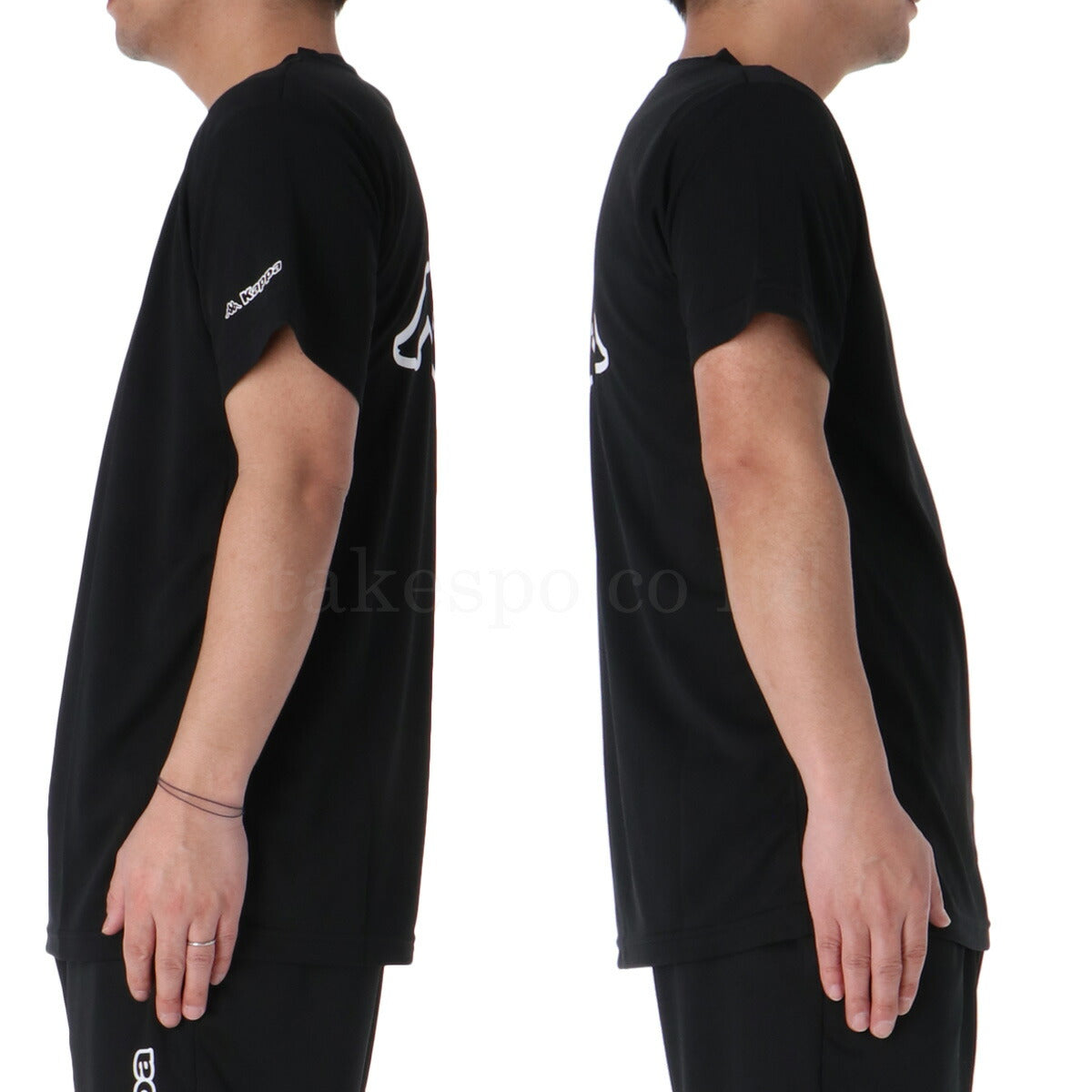 カッパ Tシャツ ハーフパンツ 上下 メンズ グラフィック ブラック ホワイト 215324