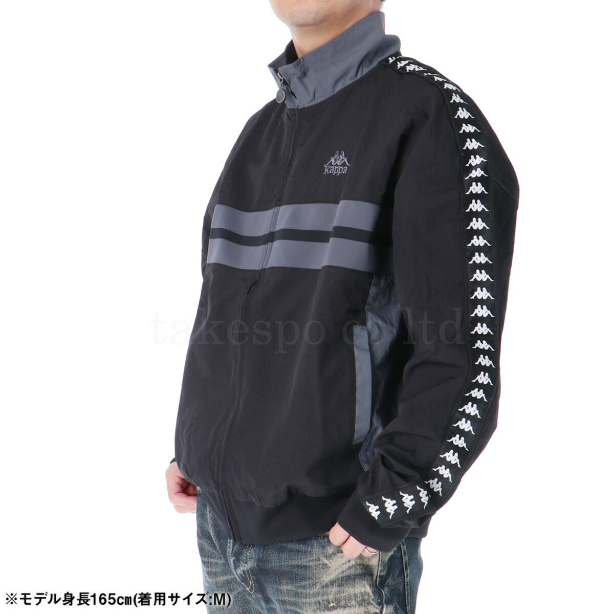 カッパ ジャケット メンズ バンダ ブラック グリーン 215389