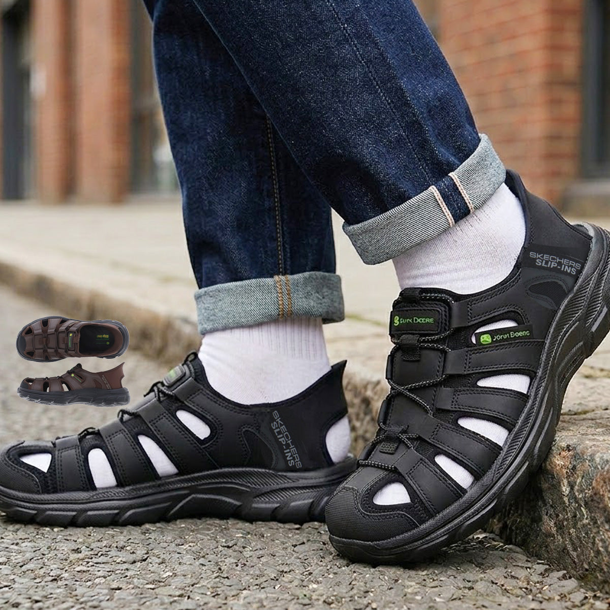 スケッチャーズ スリップインズ シューズ メンズ ブランド スポーツサンダル シャワーサンダル 靴 くつ スポサン 夏 SKECHERS スリッポン スニーカー 手を使わず履ける 高齢者 履きやすい ハンズフリー