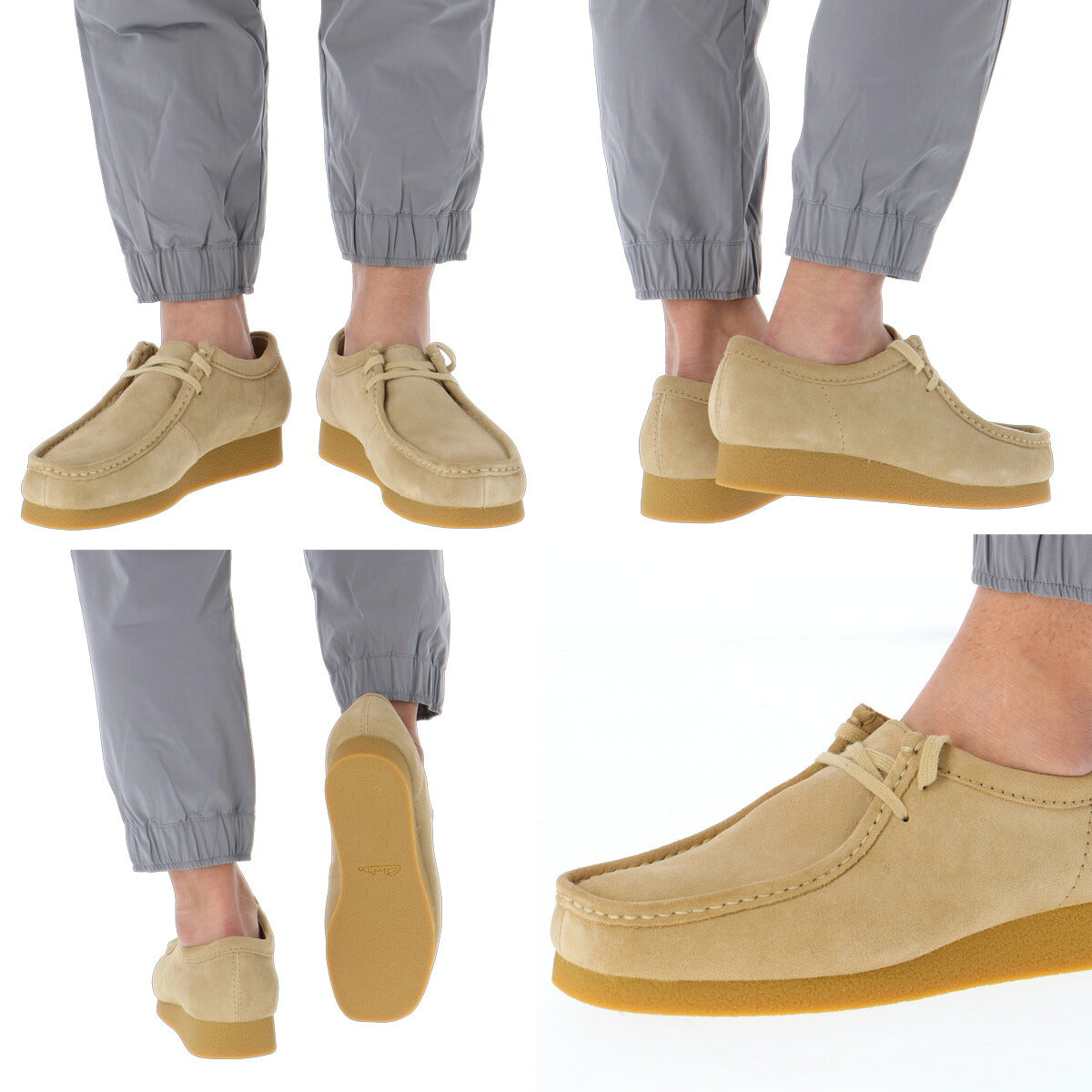 クラークス ワラビー シューズ メンズ ブランド Clarks モカシン 防水 スエード レザー ウォータープルーフ 261778 ブラック ベージュ 大きいサイズ 有 スポーツ おしゃれ