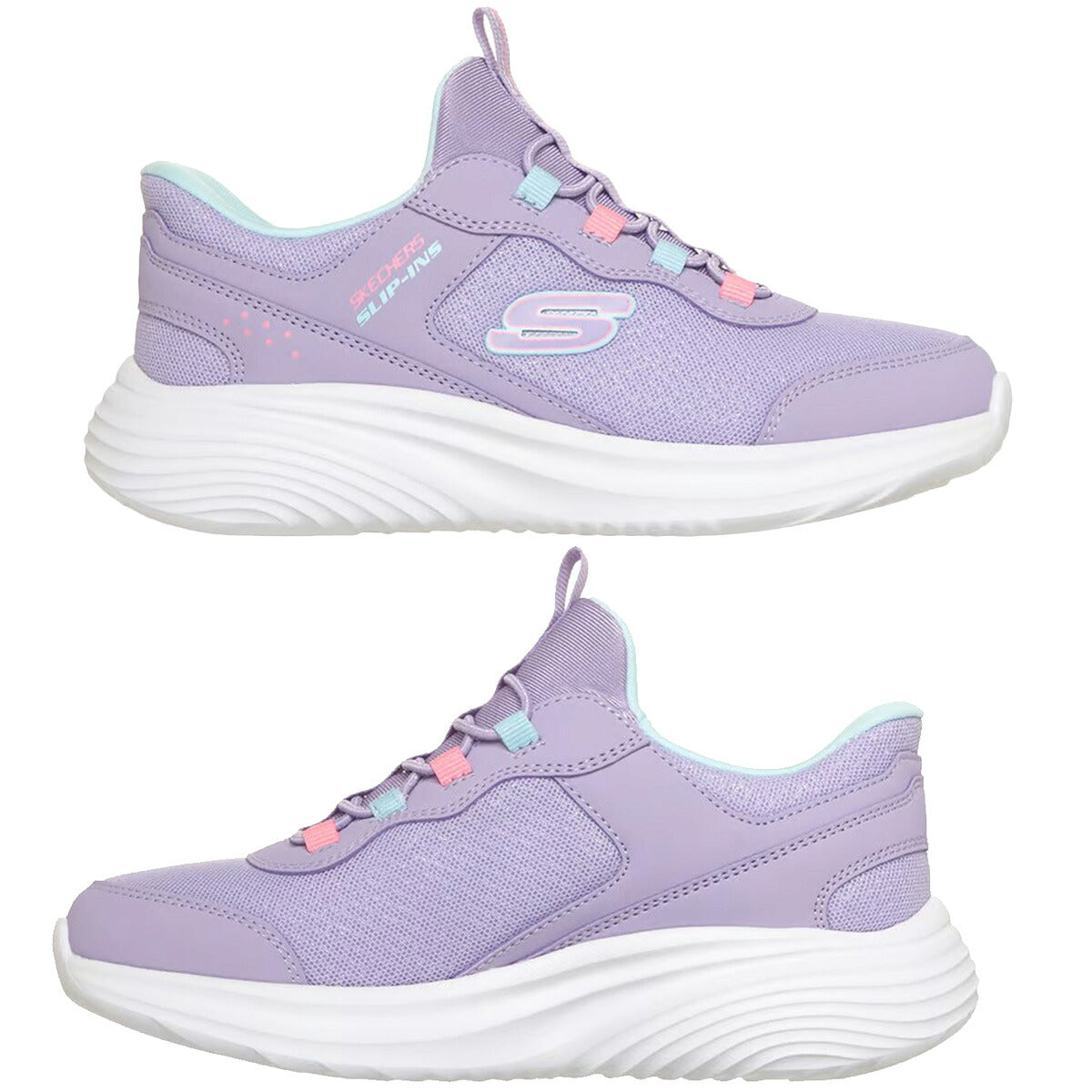スケッチャーズ スリップインズ シューズ ジュニア ブランド スニーカー SKECHERS ガールズ スリッポン 靴 くつ 手を使わず履ける 履きやすい ハンズフリー ゴムひも ローカット 303690L ブラック