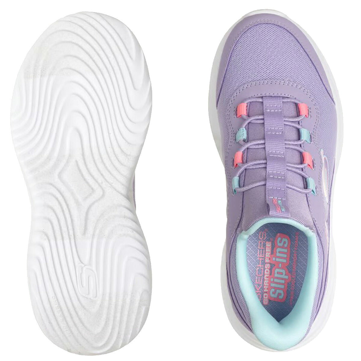 スケッチャーズ スリップインズ シューズ ジュニア ブランド スニーカー SKECHERS ガールズ スリッポン 靴 くつ 手を使わず履ける 履きやすい ハンズフリー ゴムひも ローカット 303690L ブラック