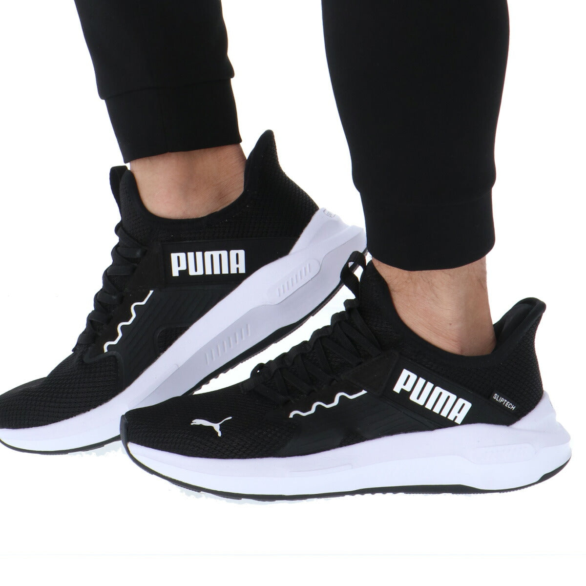 プーマ メンズ レディース ソフトライド ブラック ホワイト レッド 312581