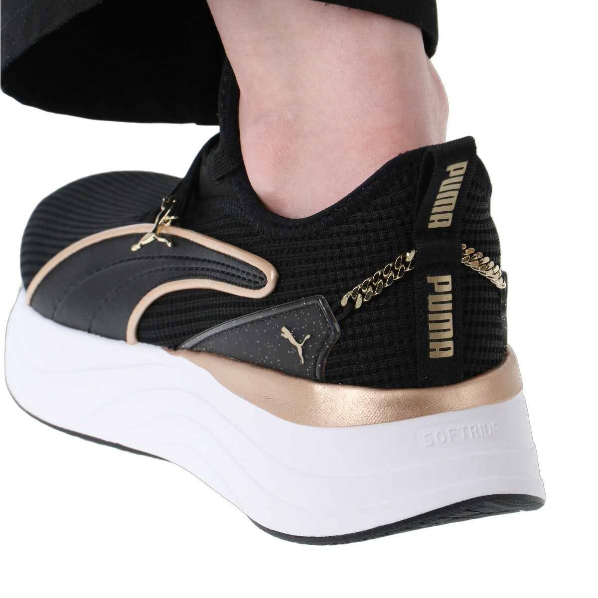 プーマ ソフトライド SOFTRIDE シューズ レディース ブランド スニーカー PUMA 厚底 カジュアル 黒 ウォーキング 313719 ブラック 新作 かわいい 大きいサイズ 有 スポーツ おしゃれ