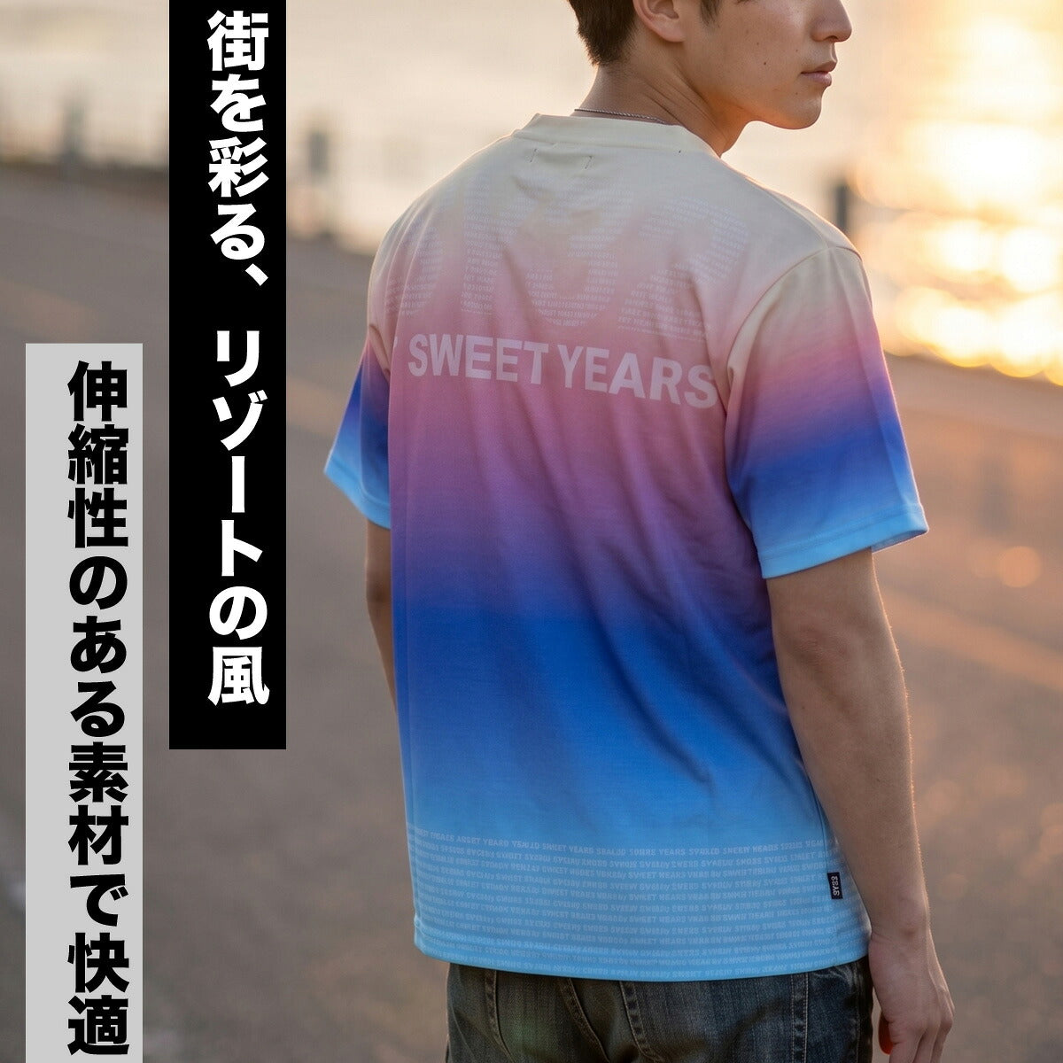 エスワイサーティトゥバイスィートイヤーズ Tシャツ メンズ ブラック マルチカラー ブルー 3226SN135