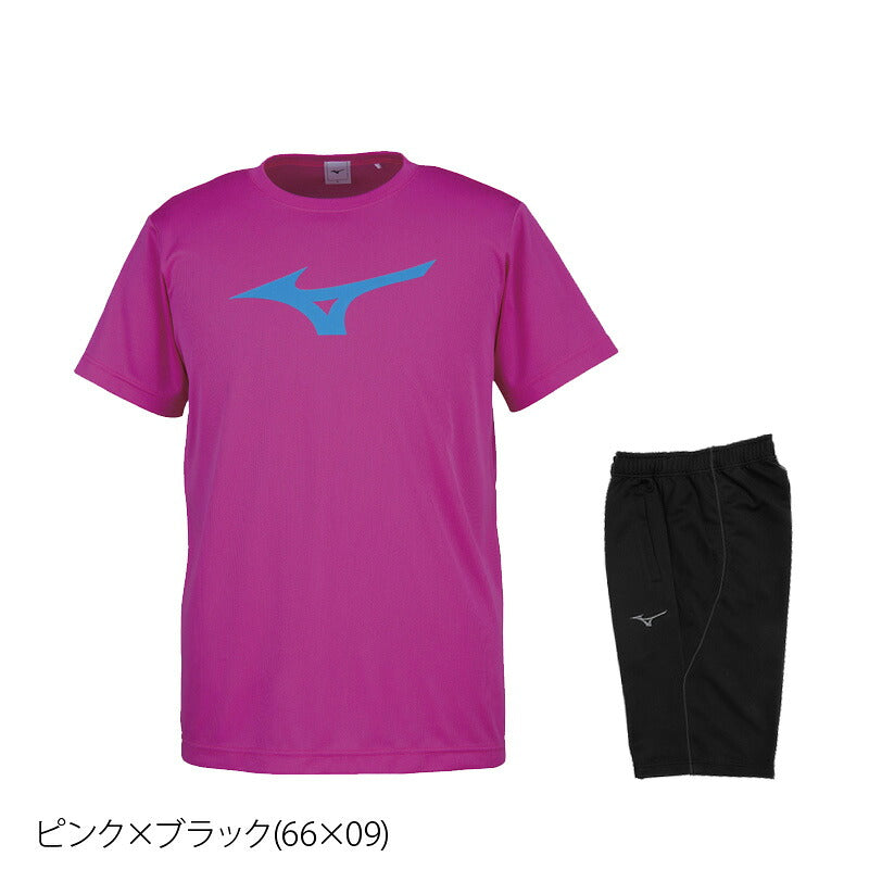 ミズノ Tシャツ ハーフパンツ 上下 メンズ ホワイト ブラック ネイビー ブルー イエロー オレンジ レッド ピンク パープル 32JA8155
