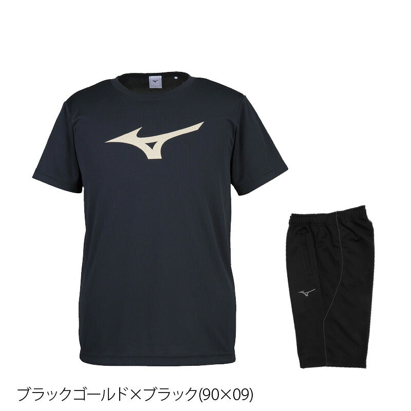 ミズノ Tシャツ ハーフパンツ 上下 メンズ ホワイト ブラック ネイビー ブルー イエロー オレンジ レッド ピンク パープル 32JA8155
