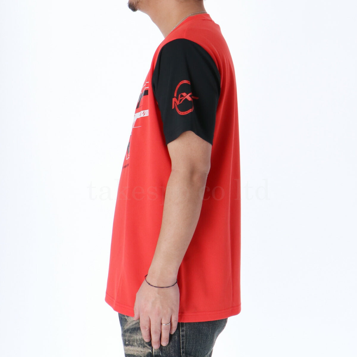 ミズノ Tシャツ メンズ N-XT レッド ホワイト 32JAC220